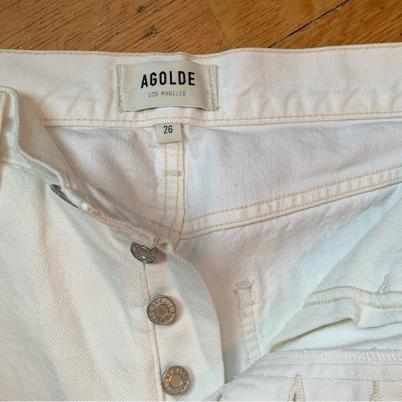 Agolde Ripley Women's Straight Leg Jeans in White 26 - Picture 4 of 5